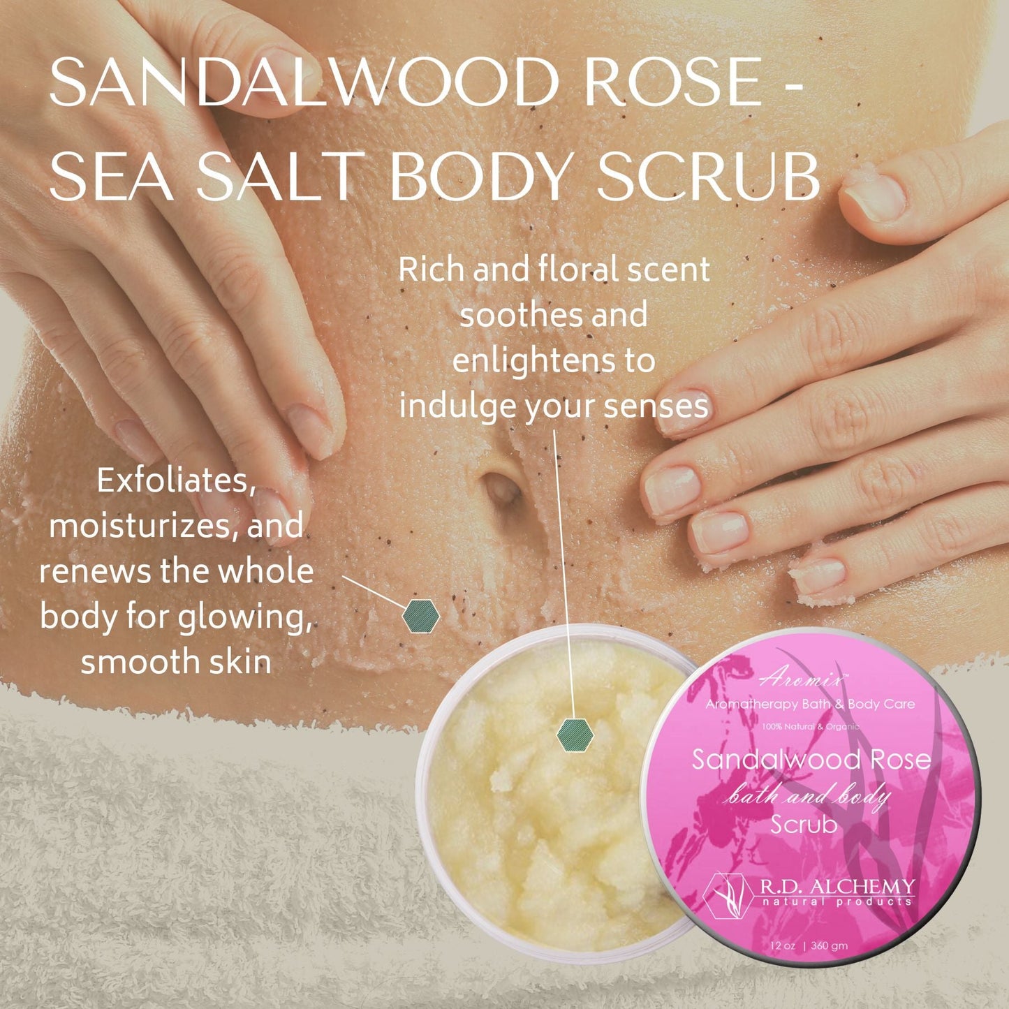 Sandalwood Rose - Sea Salt Body Scrub