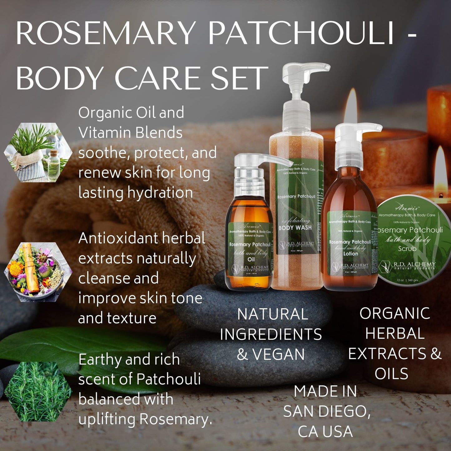 Rosemary Patchouli Body Care Set