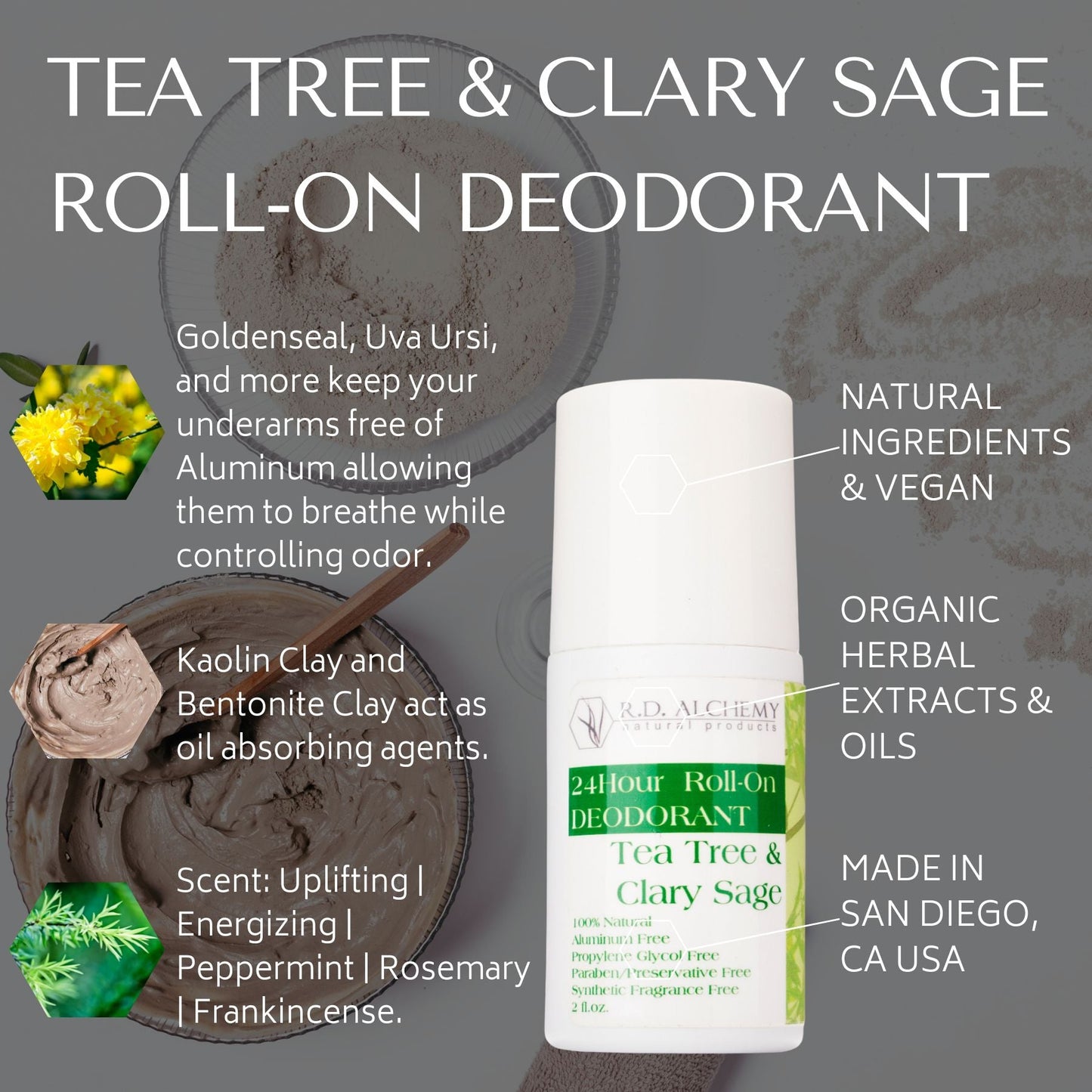 Tea Tree & Clary Sage Roll-On Deodorant