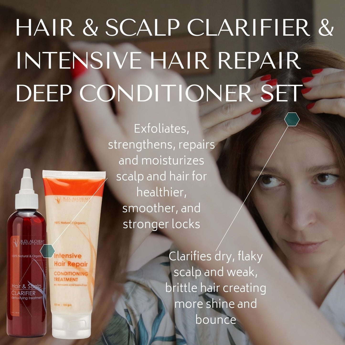 Hair & Scalp Clarifier & Intensive Hair Repair Deep Conditioner Set