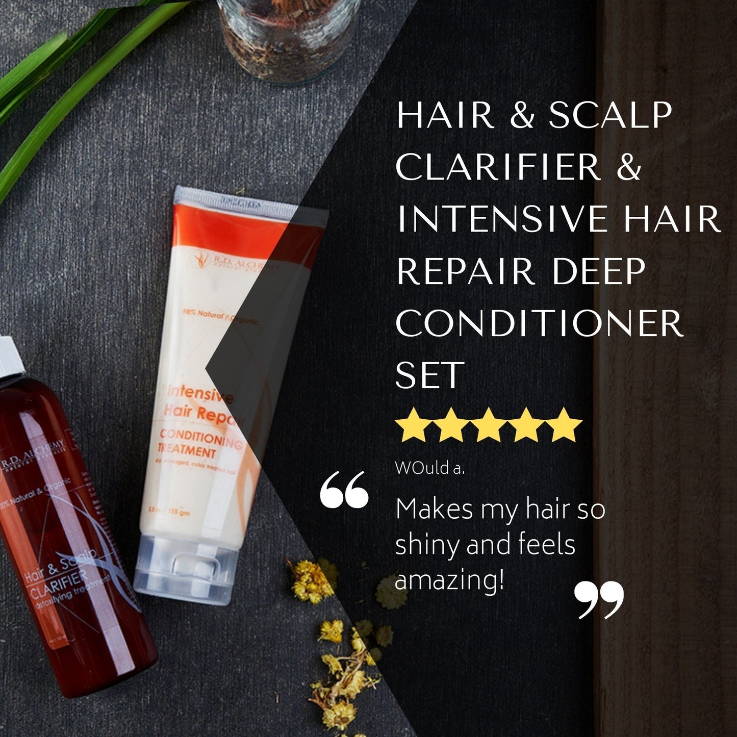 Hair & Scalp Clarifier & Intensive Hair Repair Deep Conditioner Set