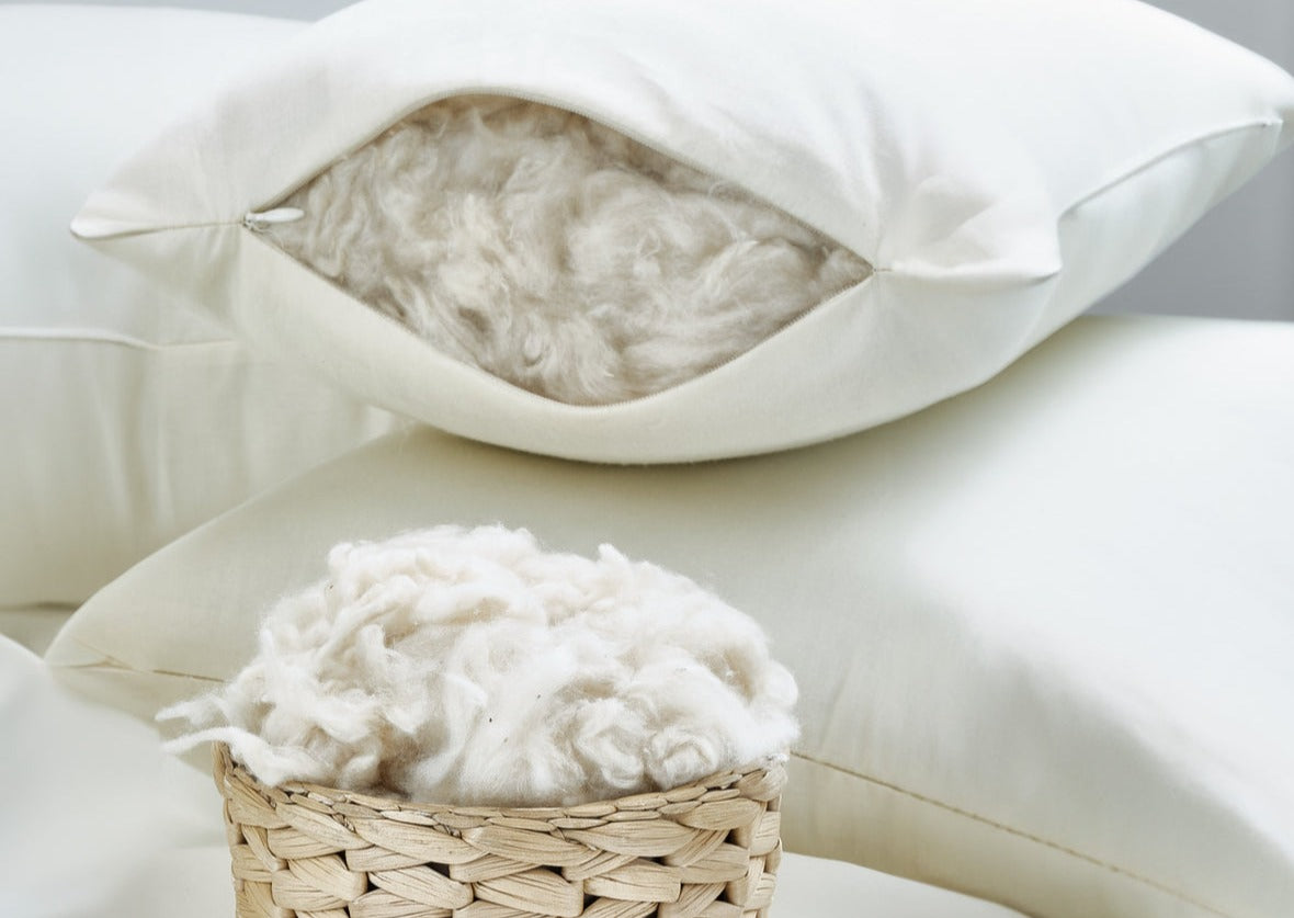 Kapok Filled Organic Cotton Pillow & Barrier Protector