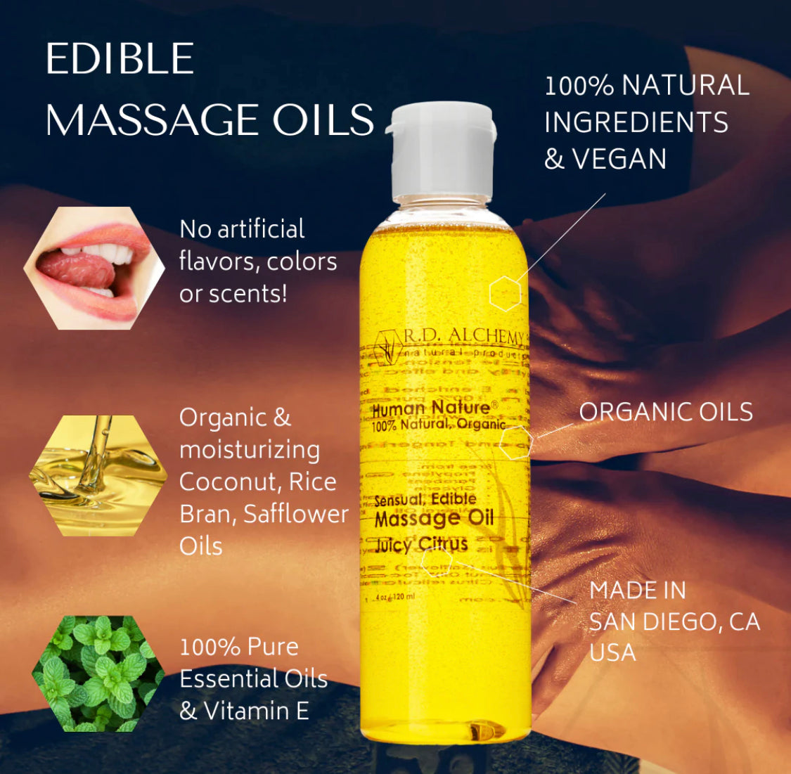 Sensual Edible Massage Oil - Sample Pack