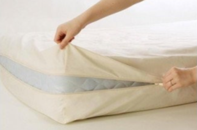 Organic Cotton Zipper Barrier Cover for Mattresses and Futons (3-5")