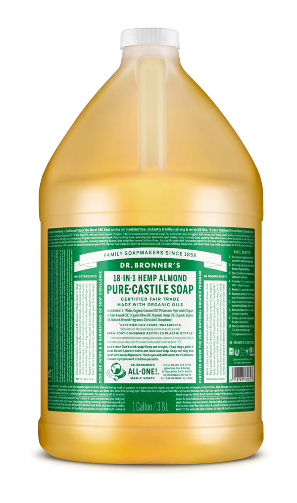 Pure-Castile Hemp Almond Liquid Soap - Bulk